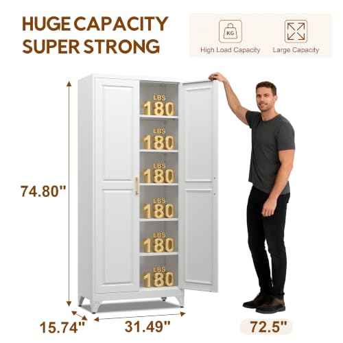 75" Kitchen Pantry Cabinet