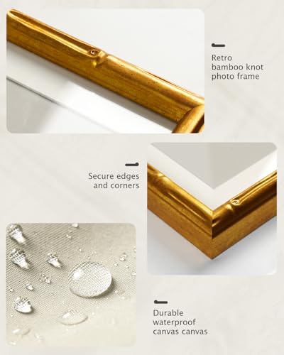 Gold Framed Bamboo Wall Art