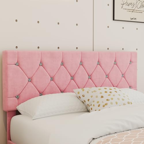 Queen Size Bed Frame with Diamond Tufted Headboard
