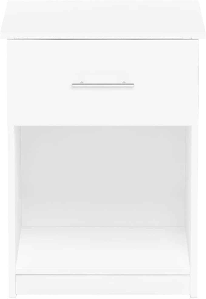 Furinno Tidur Nightstand, Solid White