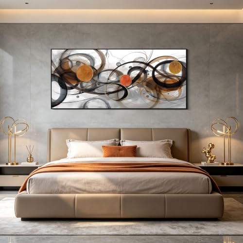 Abstract Canvas Wall Art Orange Picture for Living Room Wall Decor