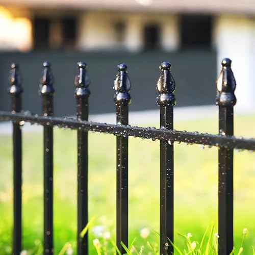 42" H x 12.5 Ft Metal Garden Fence with Gate (36 Sq Ft)
