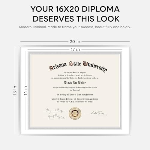 16x20 Silver Diploma Frame