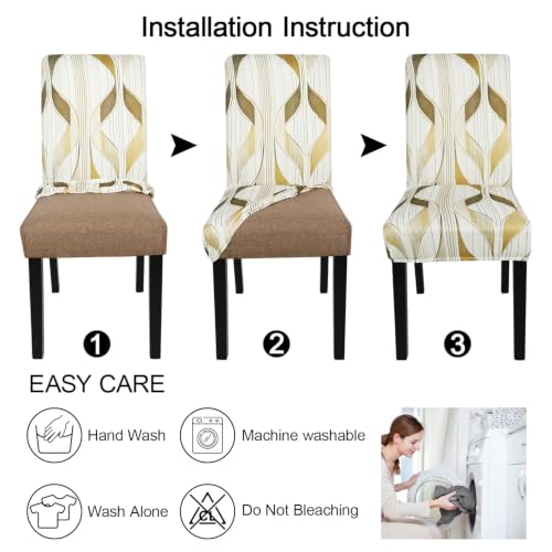 Pattern Chair Covers for Dining Room Set of 2
