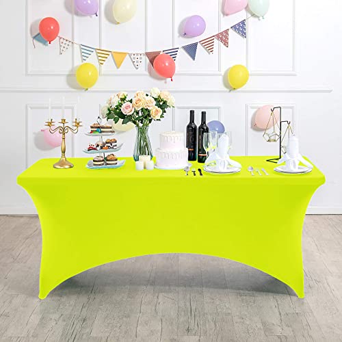 Spandex Table Cover for 8FT or 4ft or 6ft Table Universal Fitted Stretch Tablecloth for Party