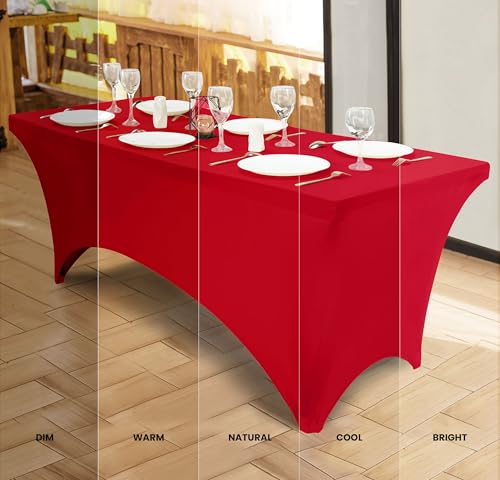 Bulk 10 Pack 6Ft Tablecloths for Hotels (10 Count)