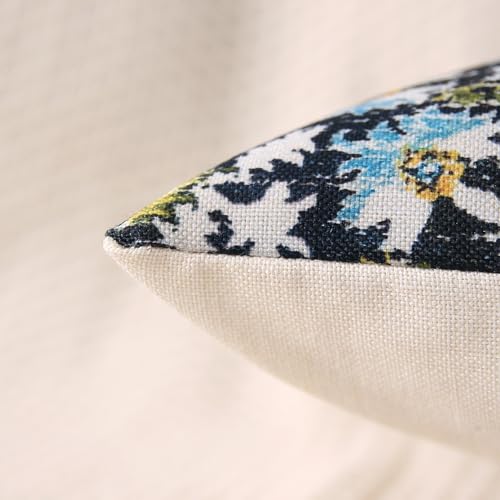 Outdoor Waterproof Pillow Covers 12X20 Set of 2 Bohemian Vintage Carpet Pattern Pillow Covers Green Blue Ethnic Design Decorative Farmhouse Cushion Case for Couch Garden (7.5 Count)