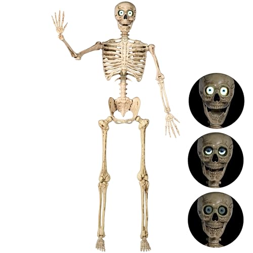 6.9 FT Halloween Posable Skeleton Life Size