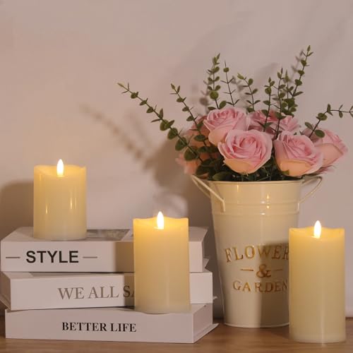 Outdoor Flameless Candles with Remote Timer (3 Count)