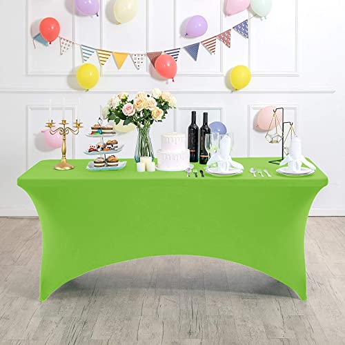 Spandex Table Cover for 6Ft or 4fT or 8ft Table Universal Fitted Stretch Tablecloth for Party