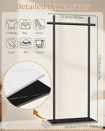 Coat Racks Freestanding with Natural Rock Base