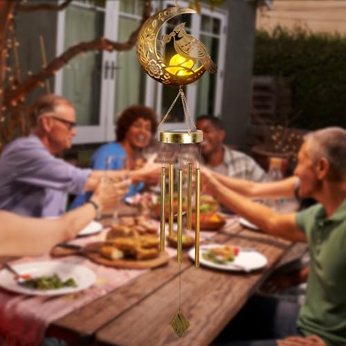 Moon Cardinal Wind Chimes Gift