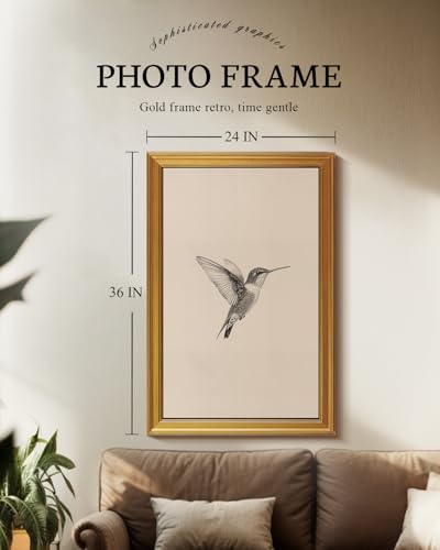 Vintage Gold Framed Wall Art for Living Room