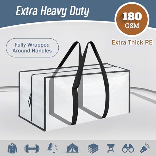 12 Pack Extra Heavy Duty Large Moving Bags with Strong Zipper (12 Count)