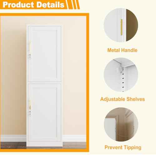 Metal Locker Tall Narrow Storage Cabinet