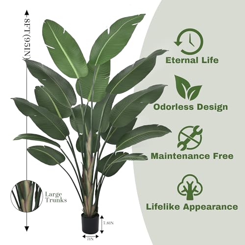 8ft Tall Bird of Paradise Artificial Tree