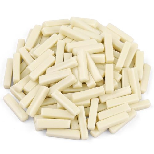 150g Ivory Strips Glass Mosaic Tiles for Crafts Bulk (5.29 Ounce)
