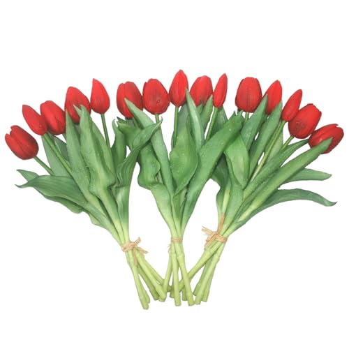 15pcs Artificial Tulips Flowers (15 Count)