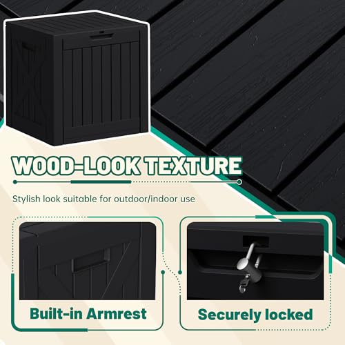40 Gallon Deck Box Lockable Outdoor Storage Box Waterproof for Patio