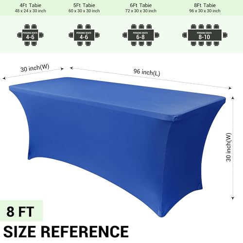 8ft Stretch Spandex Table Cover (2 Count)