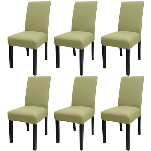 Sage Green Chair Covers for Dining Room Set of 6