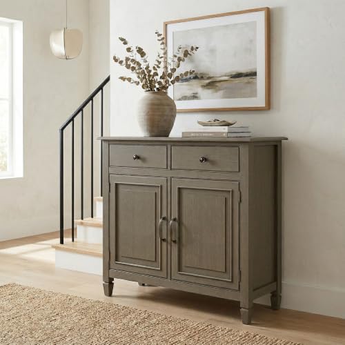 Connaught 40" Wide Solid Wood Cabinet in Farmhouse Grey