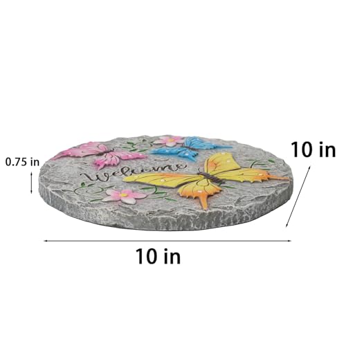 Butterfly Garden Stepping Stones Outdoor 0.75 * 10 * 10 Inch
