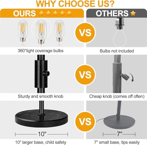 70" Dimmable Floor Lamp with Marble Base (3 Count)