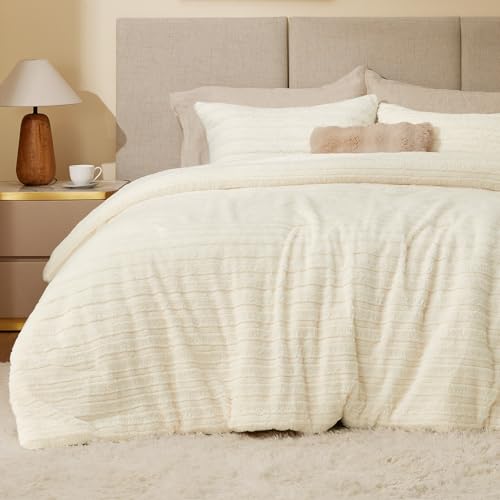 Faux Fur Queen Comforter Set