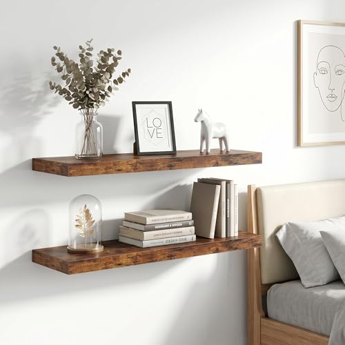 12 Inch Floating Shelves Wall Mounted for Display (2 Count)