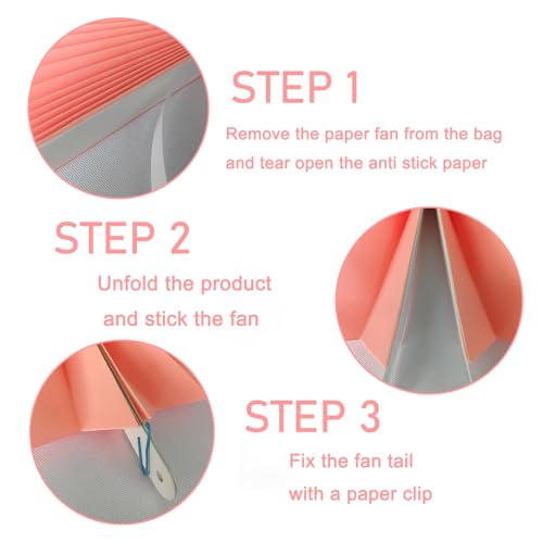 Pink Party Decorations Pink Hanging Paper Round Fans Bulk 8inch DIY