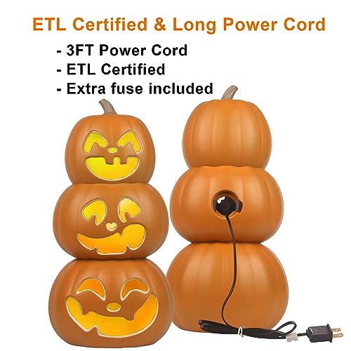 17" Halloween Pumpkin Lantern (17" 3-Tier Smile)