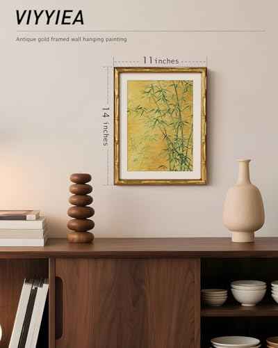 Gold Bamboo Framed Wall Art