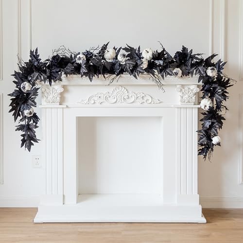 6FT Black Maples Leaf Garland