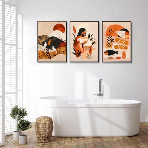 3Pcs Jesus Canvas Wall Art (3 Count)