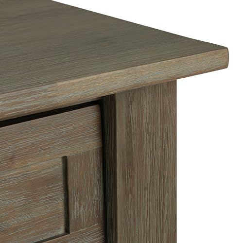 Monroe 22" Wide Solid Wood Rectangular End Table in Grey