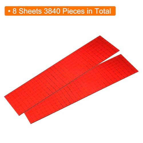 8 Sheet 3840 Pieces Self Adhesive Mirror Mosaic Tiles 5x5mm Small Square Mirror Tiles Sticker Disco Ball Stickers Mini Glass Tiles for DIY Craft Party Home Decoration (3840 Count)