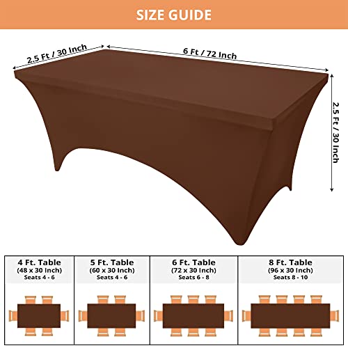 Spandex Table Cloth 2 Pack [6FT (2 Count)