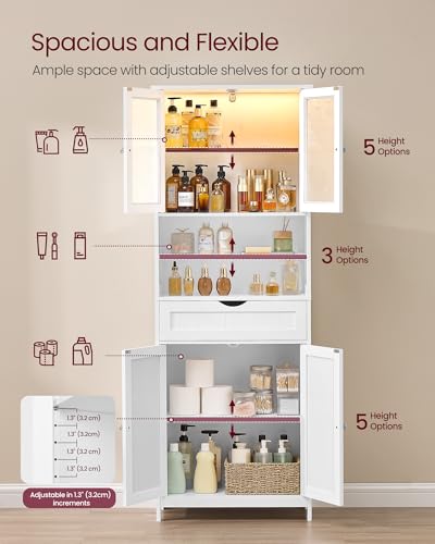 Storage Cabinet with LED Lights