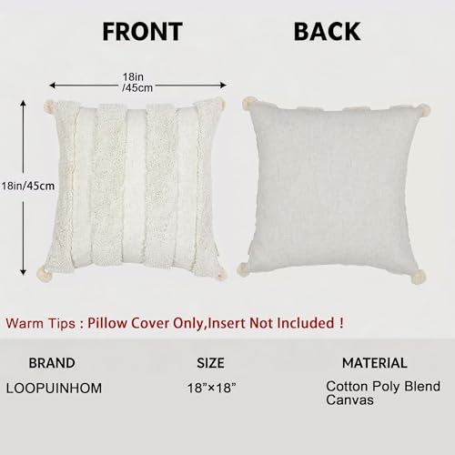Boho Throw Pillow Covers 18*18 Tufted Home Decorations for Couch