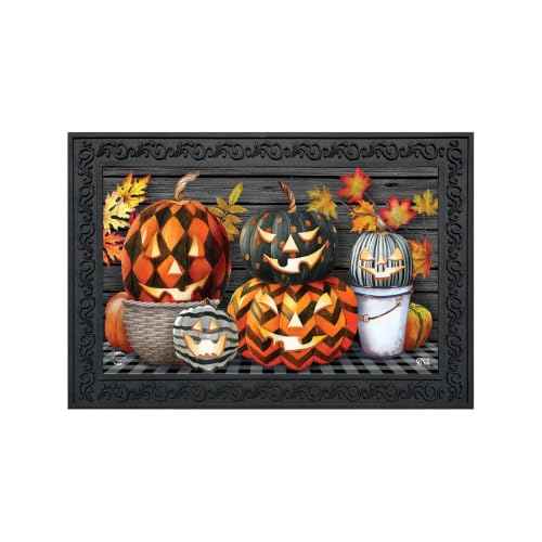 Halloween Doormat 30x18 Indoor Outdoor Patterned Jack (3.75 Sq Ft)