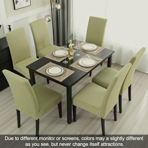 Sage Green Chair Covers for Dining Room Set of 8