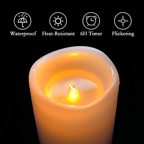 4" x 6" Large Waterproof Outdoor Flameless Candles (2 Count)