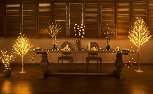 Lighted Birch Branches Battery Operated with 8 Functions 30IN 100 Multi Color and Warm White Lights for Christmas Holiday Party Decoration Indoor Outdoor