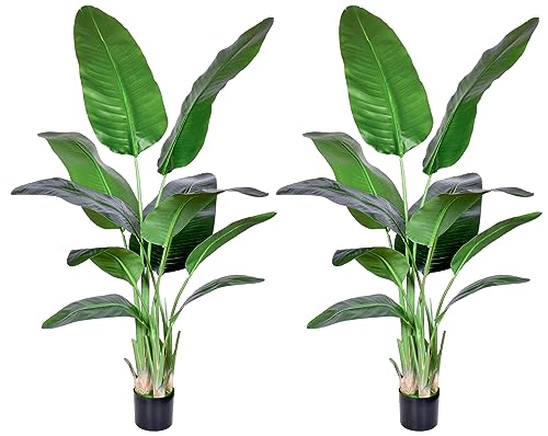 2Packs 5FT Artificial Bird of Paradise Plant (2 Count)