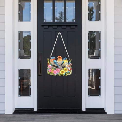 DIY Three Cute Birds Diamond Painting Hanging Ornament
