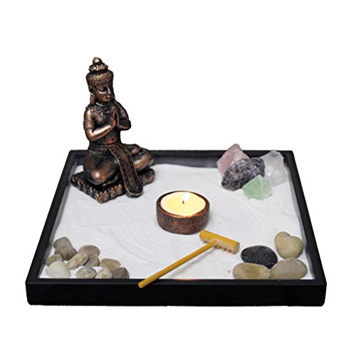 Mini Zen Garden Kit for Desk with Rake