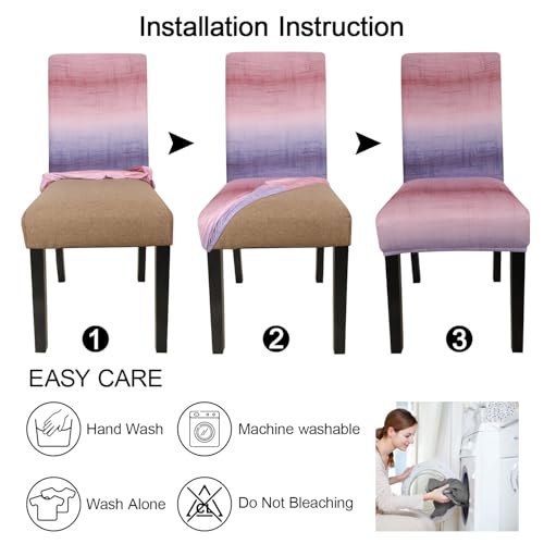 Pattern Chair Covers for Dining Room Set of 4
