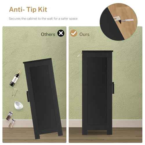 Storage Cabinet with 2 Doors and 4 Storage Shelves