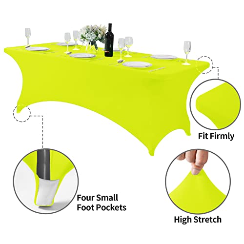Spandex Table Cover for 8FT or 4ft or 6ft Table Universal Fitted Stretch Tablecloth for Party
